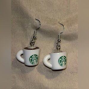 Coffee cup earrings